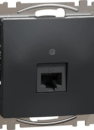 Компьютерная одинарная розетка schneider sedna design cat5e utp черный