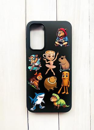 Матовий чохол на samsung galaxy a15 (a155) чорний меми (принт 415)