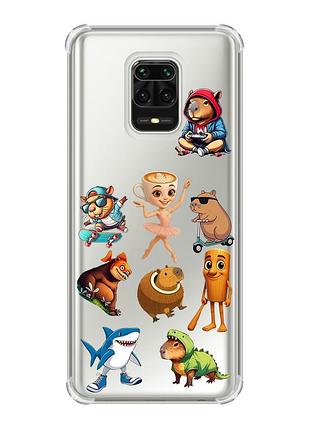 Чохол з потовщеними кутами на xiaomi redmi note 9 pro/ 9s/ 9 pro max меми (принт 415)