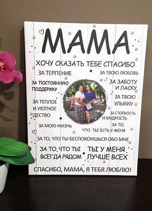 Постер для мамы с вашим фото 30 х 40 см 40 х 60 см