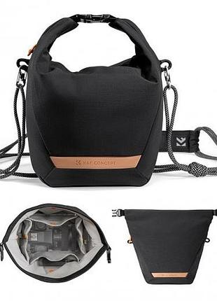 Легкая сумка на плечо для фотоаппарата k&f concept camera sling bag 5л urban wander u11 black (kf13.168v2)