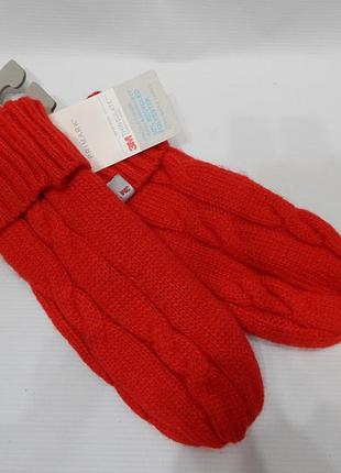 Варежки женские вязанные теплые с подкладкой primark р.м ( 7) 001pgz (в указанном размере, только 1 шт)