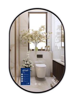 Зеркало qtap scorpio (sc1) с led-подсветкой touch, с антизапотеванием, с диммером, рег. темп. цвета (3000-6500k) black qtsc600900