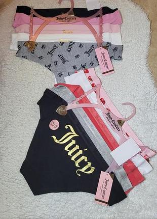Фирменные оригинал женское нижнее белье от  juicy couture это набор женских трусов juicy couture из хлопка и спандекса. размер l