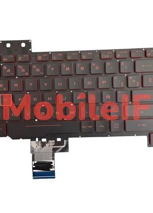 Клавіатура asus tuf gaming fx504, fx505, fx505d, fx705a, fx80g, black eu з підсвіткою red