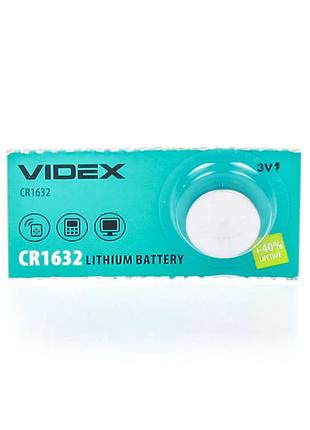 Батарейка литиевая cr1632 videx lithium (3v) 1шт. ( код: bat1632 )