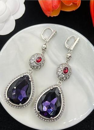 Брендовые серьги alexander mcqueen • латунь с позолотой, гравировка, камень, люкс качество