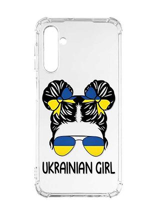 Чохол з потовщеними кутами на samsung galaxy a17 5g українська дівчина (принт 113)