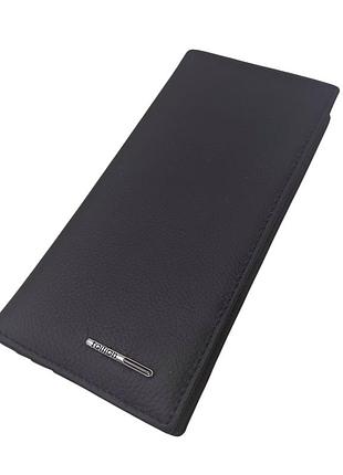 Мужской кожаный купюрник черный t530-h46 black