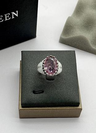 Кольцо alexander mcqueen королевская готика люкс качество брендовое с гравировкой