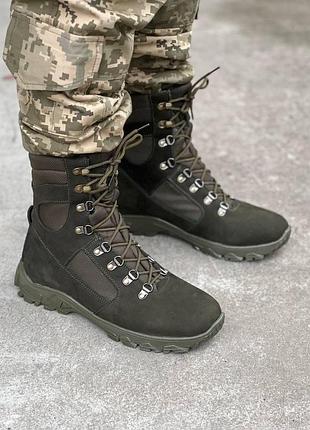 Тактичні зимові берці хутро до -20 олива