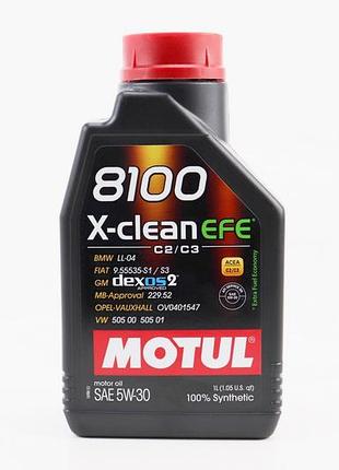 Масло 4t 5w-30 - синтетическое мотоциклетное "8100 synthetic 100%", 1l