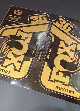Медный металлик наклейки на велосипед вилку перья фокс 36 fox rhythm бронзовый цвет