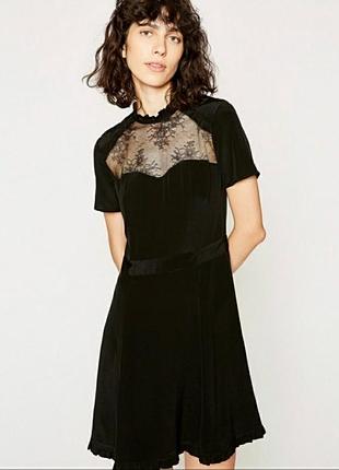 Чорна шовкова сукня the kooples