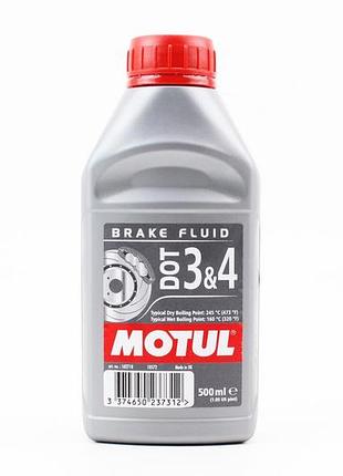 Тормозная жидкость синтетическая "dot 3/4 brake fluid", 500ml