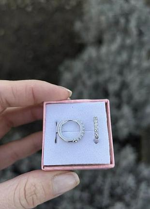 Срібні сережки кільця 925