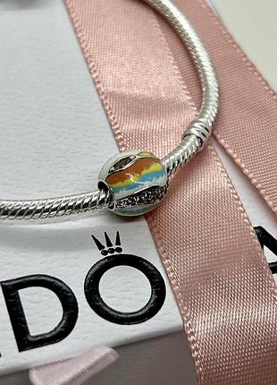 Серебряный шарм (бусина) pandora "юпитер" пандора подарок для женщин