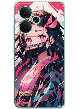 Чехол силиконовый с картинкой на realme 14t (аниме, anime)