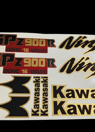 Золотой металлик наклейки на мотоцикл бак пластик kawasaki gpz 900r гпз кавасаки