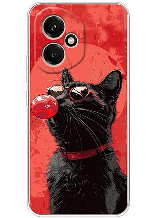 Чохол силіконовий з картинкою на huawei honor 400 (стильний котик)