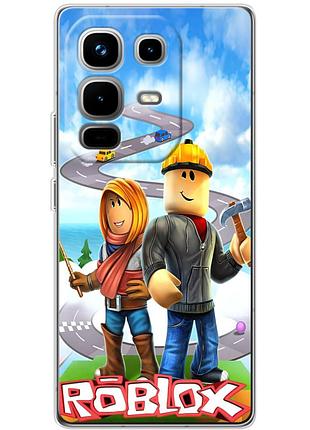 Чехол силиконовый с картинкой на infinix note 50 (роблокс, roblox)