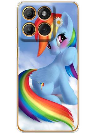 Чехол силиконовый с картинкой на motorola edge 60 pro (литл пони, my little pony)