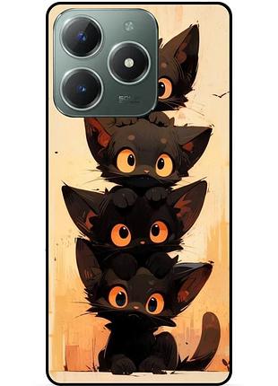 Силиконовый бампер чехол для infinix smart 8 (x6525) с рисунком котики