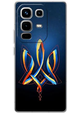 Чехол силиконовый с картинкой на infinix note 50 pro (патриотический, герб украины)
