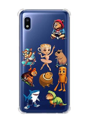 Чохол з потовщеними кутами на samsung galaxy a10 (2019)/a105 меми (принт 415)