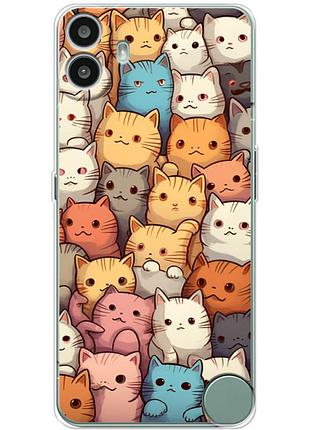 Чохол силіконовий з картинкою на nothing cmf phone 1 (котики)