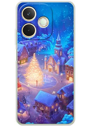 Чехол силиконовый с картинкой на oppo a5 pro (новогодний)