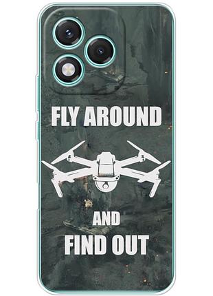 Чехол силиконовый с картинкой на huawei honor 400 lite (патриотический, дрон)