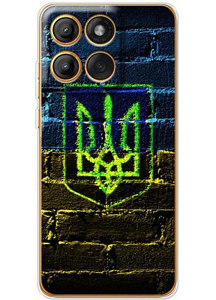 Чехол силиконовый с картинкой на motorola edge 60 fusion (патриотический, герб украины)