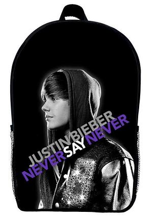 Рюкзак джастин бибер (school gear bag justin bieber 02) черный, 39 х 27 х 14 см