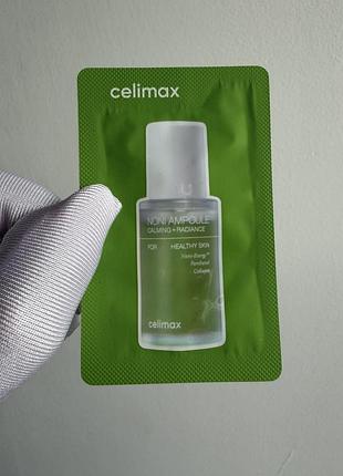 Celimax noni ampoule calming + radiance — заспокійлива ампула для сяйва шкіри (саше) тестер