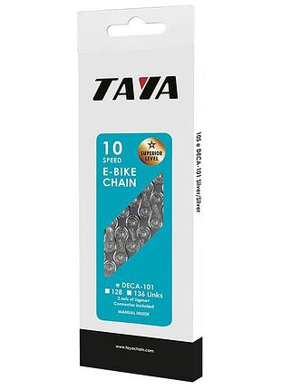 Цепь taya edeca-101 10 шв 1/2"x5/64", 128l, серебристый (lan-126)