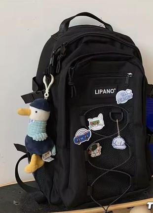 Підлітковий рюкзак чорний lipano