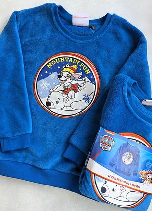 Свитшот детский плюшевый paw patrol 110-116 см для мальчиков