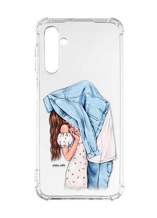 Чехол с утолщёнными углами на samsung galaxy a17 5g поцелуй (принт 33)