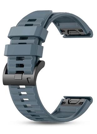 Ремешок romansi совместим с garmin fenix 5x / 6x / 6x pro / 7x / 3 / 3hr, серый 26 мм