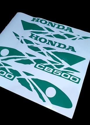 Зеленые наклейки на мотоцикл бак пластик honda cb 500 наклейки на мотоцикл бак пластик хонда втр