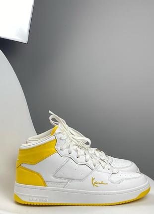 Оригінальні кросівки karl kani high-top trainers - white apricot розмір 45 устілка 29