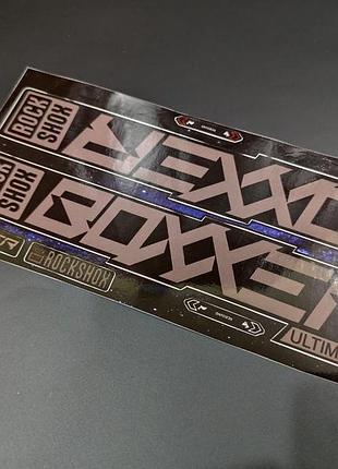 Темно-сірі наклейки на вилку рок-шок рок шок rock shox велосипеда boxxer боксер 2023 2024
