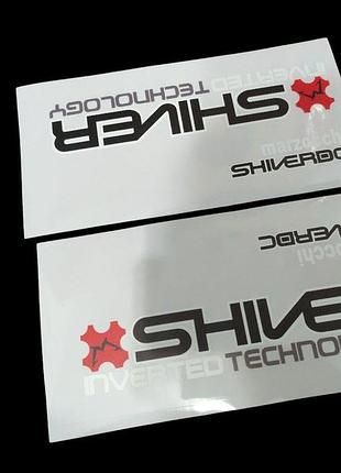 Наклейки на вилку перья марзочи марзоччи marzocchi велосипеда шивер shiver белые на прозрачной пленке