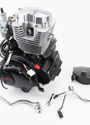 Двигатель мотоциклетный в сборе cgb-200cc (164fmlr) + карбюратор (c балансировочным валом)