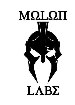 Наклейка molon labe черный, 10см*10см