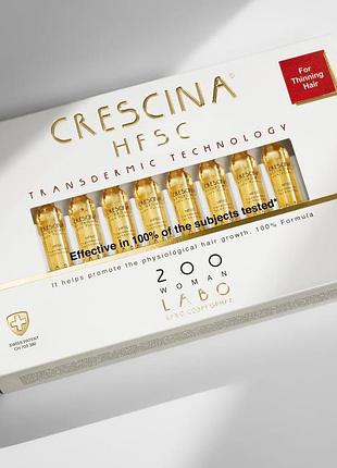 Засіб для відновлення росту волосся для жінок crescina re-growth hfsc transdermic 200, 20 ампул*3,5 мл