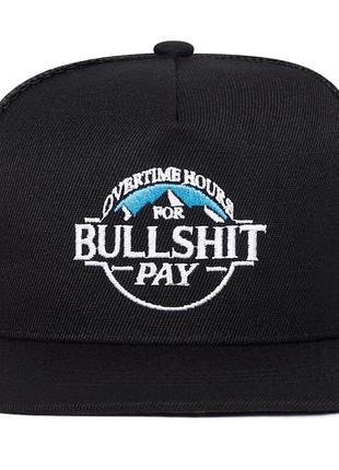 Кепка / бейсболка з прямим козирком bullshit pay