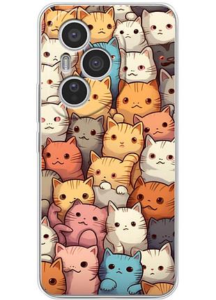 Чехол силиконовый с картинкой на huawei honor 400 pro (котики)