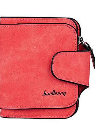 Компактний замшевий гаманець baellerry forever кораловий